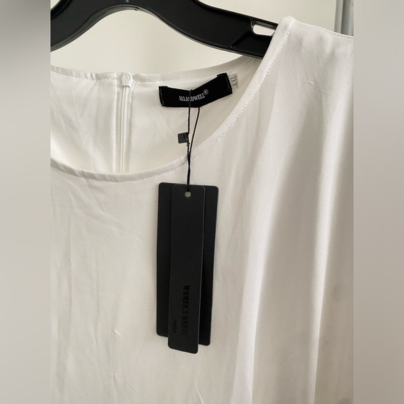 Allandwell White Plus Size Midi Dress Size XXL New With Tags - Picture 4 of 7